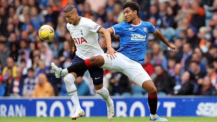 Malik Tillman plays for Rangers vs. Tottenham